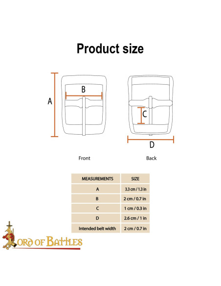 Small medieval buckle in solid brass... Small medieval buckle in solid brass...