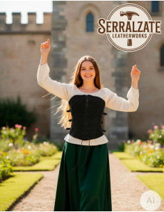 Adventurous Princess Corset in Black Leather