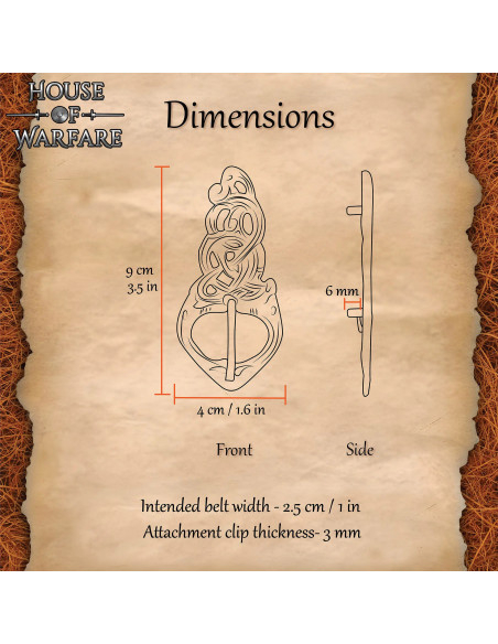 Viking Belt Snake Knot Buckle (4x9 cm) Viking Belt Snake Knot Buckle (4x9 cm)