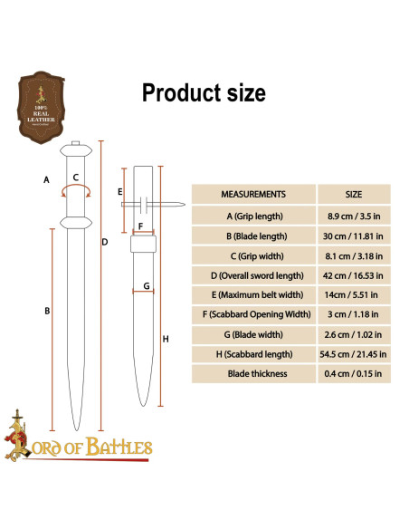 Medieval Rondel: Wooden Grip and... Medieval Rondel: Wooden Grip and...