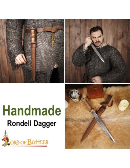 Medieval Rondel: Wooden Grip and... Medieval Rondel: Wooden Grip and...