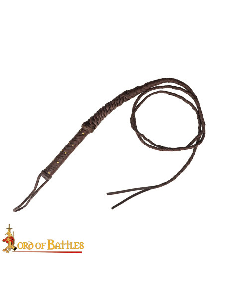 Rustic Brown Braided Leather Whip... Rustic Brown Braided Leather Whip...