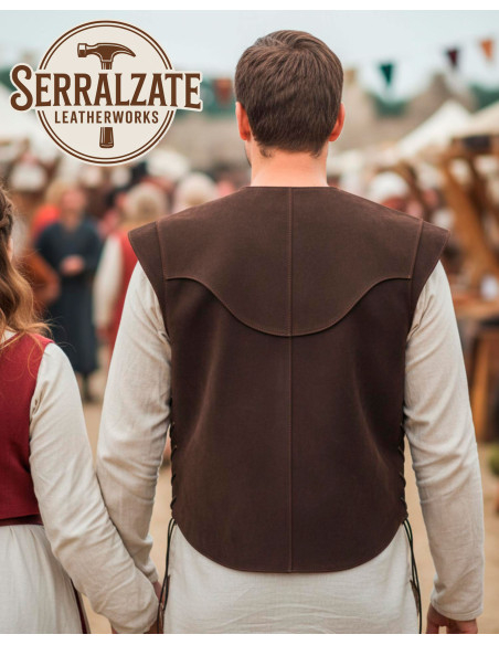 Brown Short Medieval Vest Martín Brown Short Medieval Vest Martín