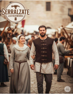 Brown Short Medieval Vest Martín 2