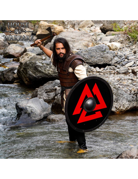 Round Viking Shield in Wood Model...