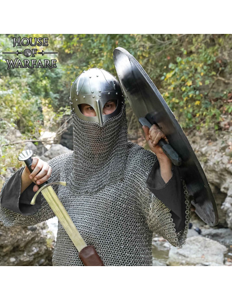 Round Viking Shield in Wood Model...