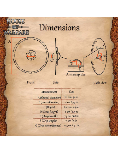 Round Viking Shield in Wood Model...