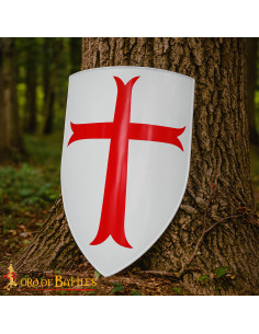 Medieval Steel Shield Templar Cross Design