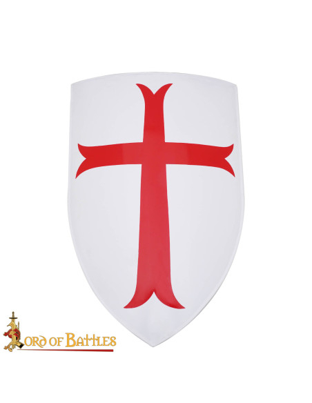 Medieval Steel Shield Templar Cross...