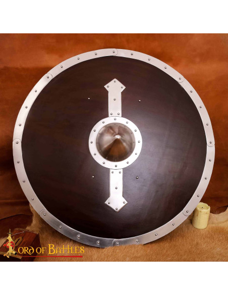 Viking Round Shield in Wood with...