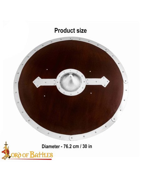 Viking Round Shield in Wood with...