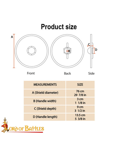 Functional Viking Warrior Shield in...