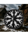 Aegishjalmur Round Viking Shield in Wood