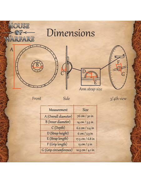 Medieval Viking Warrior Shield,...