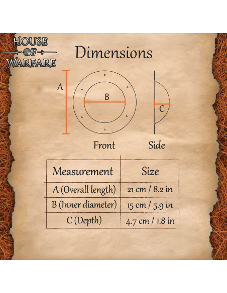 Handcrafted Round Umbo in Forged...