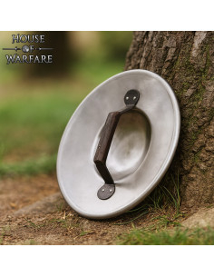 Functional Medieval Buckler with Riveted Steel Handle 2