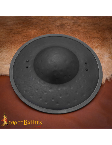 Medieval Buckler in Blackened Steel...