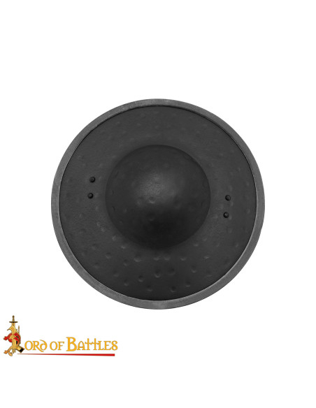 Medieval Buckler in Blackened Steel...