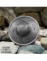 Medieval Round Buckler in Steel, Antique Finish