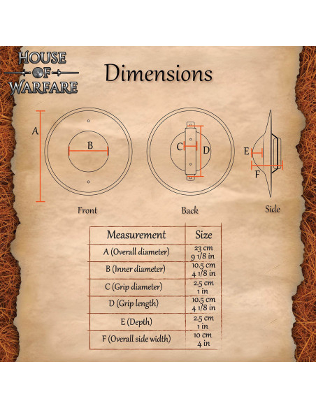 Medieval Round Buckler in Steel,...