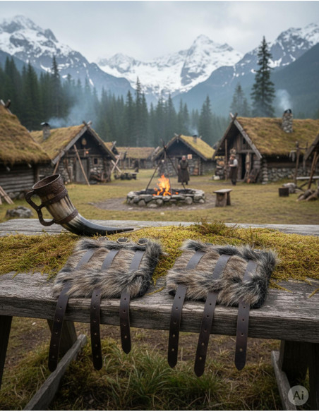 Hastein Viking Bracelets with Hair...