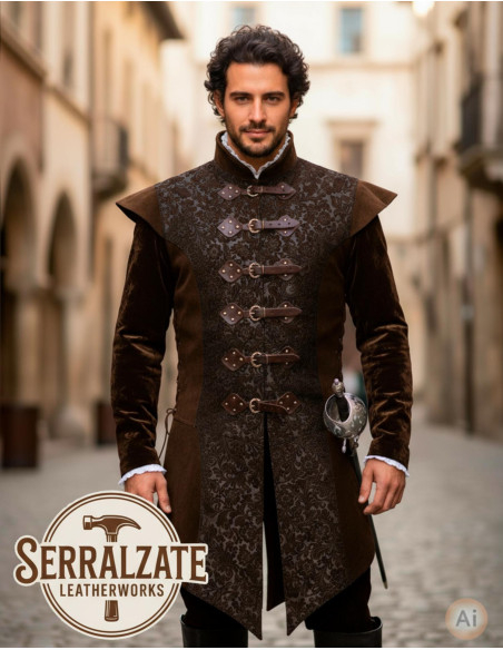 Long Renaissance Vest in genuine...