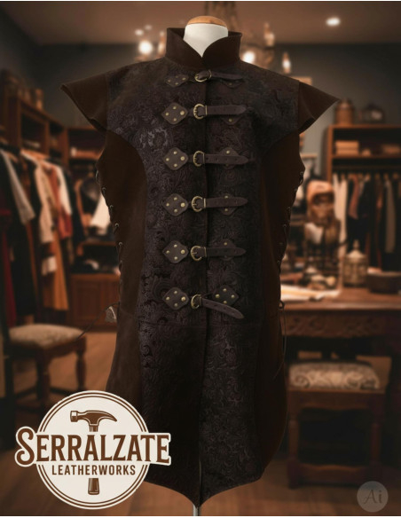 Long Renaissance Vest in genuine...