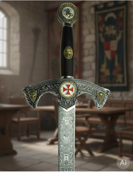 Decorated Templar sword