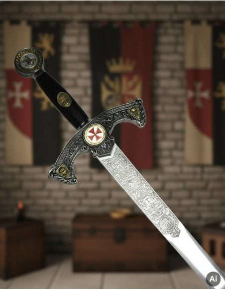 Decorated Templar sword