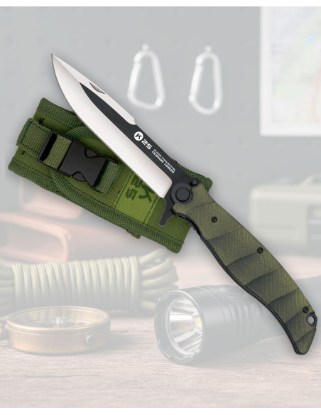 K25 Tactical Knife with Black-Grey...