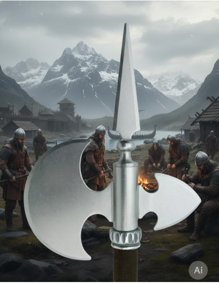 Rustic medieval axe, 61 cms.