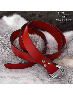 Medieval Belt 12th-15th Century with Double Ring, Red...