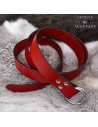 Medieval Belt 12th-15th Century with Double Ring, Red Leather