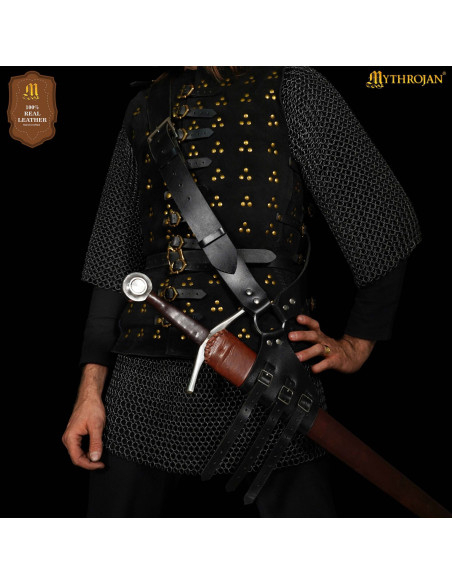 Medieval Black Leather Sword Hanger...