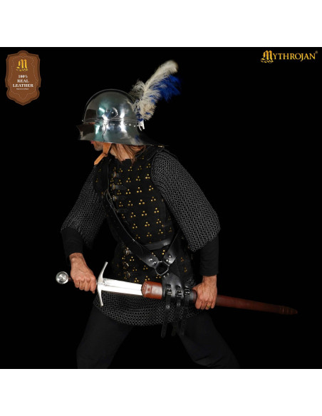 Medieval Black Leather Sword Hanger...