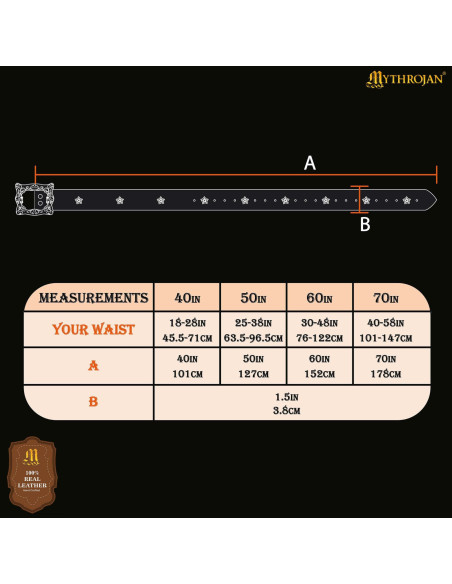 Renaissance Medieval Belt, Black...