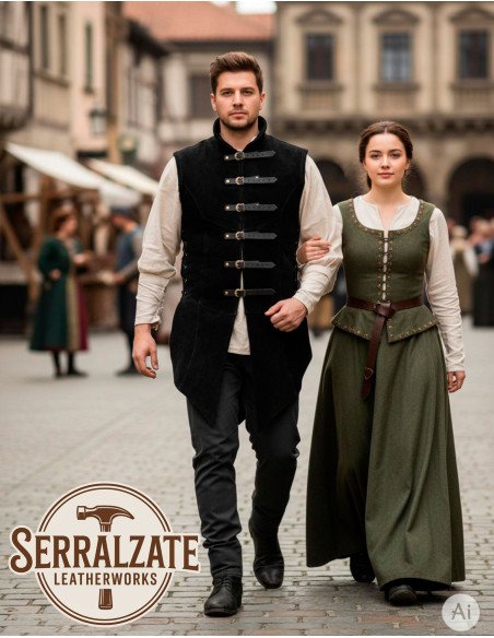 Adjustable Medieval Vest Arturo in...