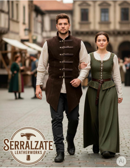 Adjustable Medieval Vest Arturo in...