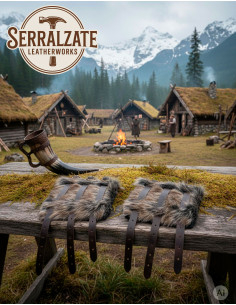 Hastein Viking Bracelets with Hair and Fur