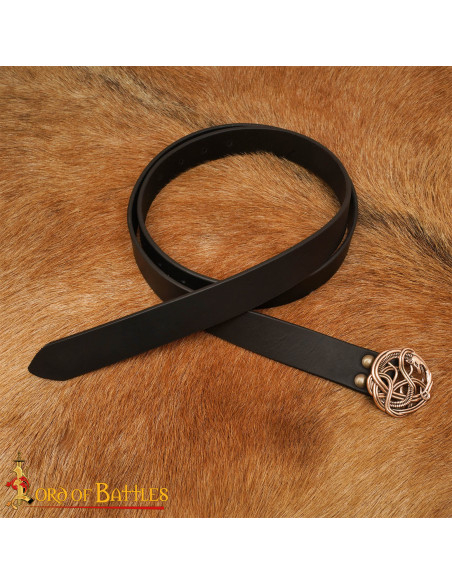 Medieval Leather Belt with Celtic...