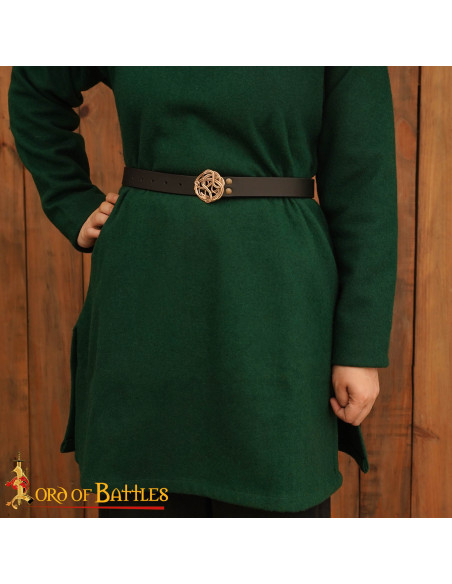 Medieval Leather Belt with Celtic...