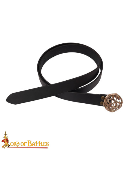 Medieval Leather Belt with Celtic...