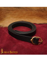 Medieval Leather Belt with Bronze Buckle