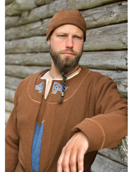 Authentic Viking Wool Hat Brown...