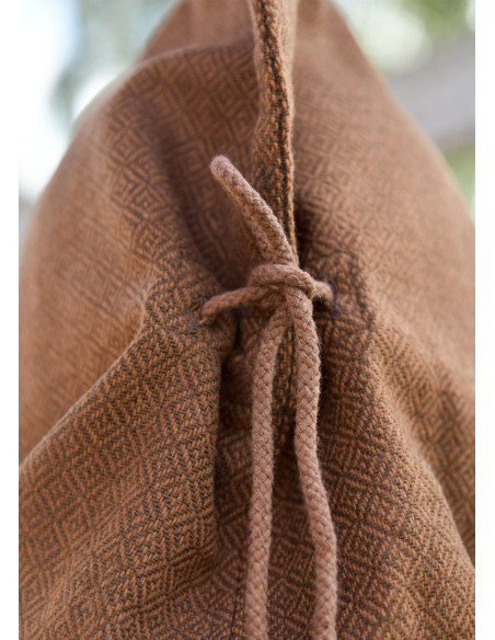 Medieval Brown Wool Hood Historical...