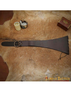 Wide Medieval Leather Belt in Brown for LARP