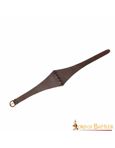 Wide Medieval Leather Belt in Brown...
