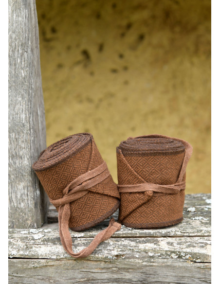 Viking Wool Wraps in Brown Diamond Twill