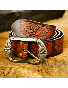 Viking Belt with Copper Brass Buckle