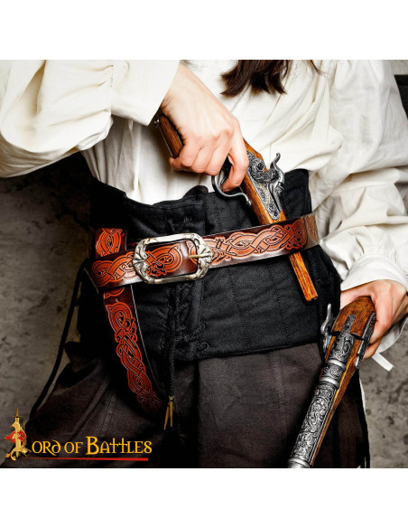 Viking Belt with Copper Brass Buckle